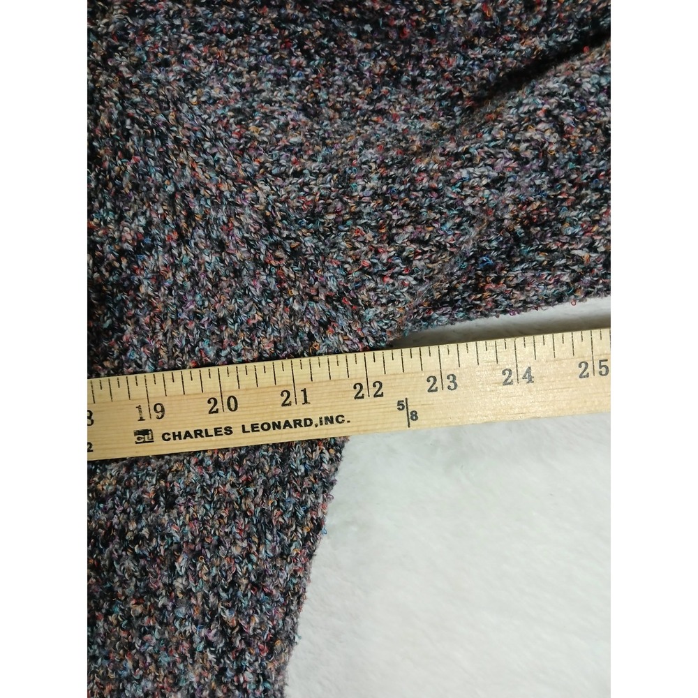 Pop(ulation) Size L Women's Multicolor Speckled Knit Cowl Neck Sweater 3/4 Sleev - Picture 6 of 6